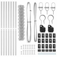 Оградна верига с колони Сребрист 1.4 x 10 m Стомана