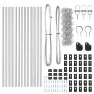 Оградна верига с колони Сребрист 0.4 x 25 м Стомана