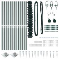 Оградна верига с колони Зелен 1.5 x 25 m Стомана