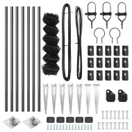 Оградна верига с колони Сив 0.4 x 10 м Стомана