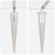 Оградна верига с колони Сребрист 1.5 x 10 m Стомана