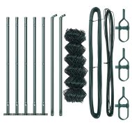 Оградна верига с колони Зелен 0.4 x 10 м Стомана