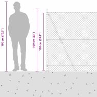 Оградна верига с колони Зелен 1.5 x 10 m Стомана