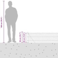 Оградна верига с колони Зелен 0.4 x 10 м Стомана