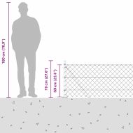 Оградна верига с колони Зелен 0.6 x 10 м Стомана