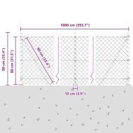 Оградна верига с колони Зелен 0.8 x 10 m Стомана