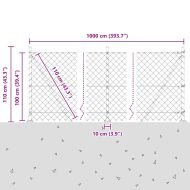 Оградна верига с колони Зелен 1 x 10 m Стомана