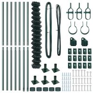 Оградна верига с колони Зелен 1.6 x 10 m Стомана