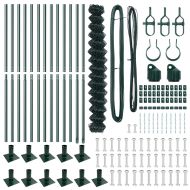 Оградна верига с колони Зелен 1.6 x 25 m Стомана