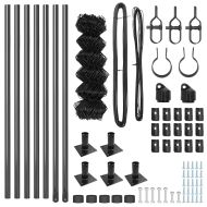 Оградна верига с колони Сив 0.6 x 10 м Стомана