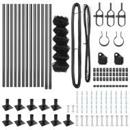 Оградна верига с колони Сив 0.6 x 25 м Стомана