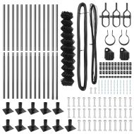 Стълб за ограда. Сив 25 x 1,2 м (мрежа 60 x 60 мм)