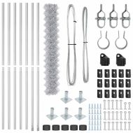 Оградна верига с колони Сребрист 1.6 x 10 m Стомана