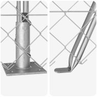 Оградна верига с колони Сребрист 1.2 x 10 m Стомана