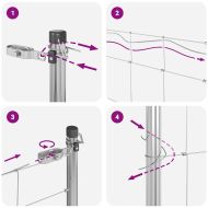 Ограда за пасища Сребрист 25 x 1.2 м Поцинкована стомана