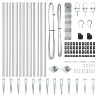 Ограда за пасища Сребрист 25 x 0.8 m Поцинкована стомана