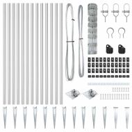 Ограда за пасища Сребрист 25 x 0.8 m Поцинкована стомана