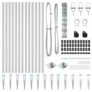 Ограда за пасища Сребрист 50 x 1 m Поцинкована стомана