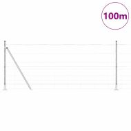 Ограда за пасища Сребрист 100 x 1 м Поцинкована стомана