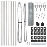 Оградa с колчета Сребрист 0.4 x 10 м Стомана