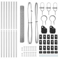 Оградa с колчета Сребрист 1.2 x 10 m Стомана