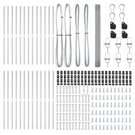 Оградa с колчета Сребрист 1.6 x 50 m Стомана