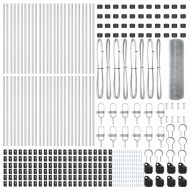 Стълб за ограда. Сребрист 100 x 0,4 м (мрежа 16 x 16 мм)