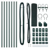 Оградa с колчета Зелен 0.6 x 10 м Стомана