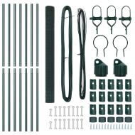 Оградa с колчета Зелен 1.5 x 10 m Стомана