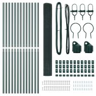 Стълб за ограда. Зелен 25 x 1,5 м (25 x 25 мм мрежа) Стомана