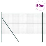 Оградa с колчета Зелен 1.4 x 50 m Стомана