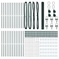 Оградa с колчета Зелен 1.5 x 50 m Стомана