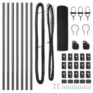 Оградa с колчета Сив 0.5 x 10 м Стомана