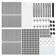 Стълб за ограда. Сив 100 x 1 м (12 x 12 мм мрежа) Стомана и PVC