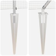 Оградa с колчета Сребрист 0.5 x 10 м Стомана