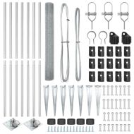 Оградa с колчета Сребрист 1.2 x 10 m Стомана