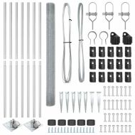 Оградa с колчета Сребрист 1.5 x 10 m Стомана