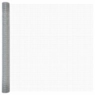 Стълб за ограда. Сребрист 10 x 1,5 м (25 x 25 мм мрежа) Стомана