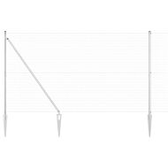 Оградa с колчета Сребрист 1.6 x 10 m Стомана