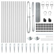 Оградa с колчета Сребрист 0.6 x 25 м Стомана