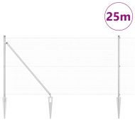 Оградa с колчета Сребрист 1 x 25 m Стомана