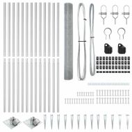 Оградa с колчета Сребрист 1.2 x 25 m Стомана