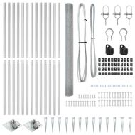 Оградa с колчета Сребрист 1.5 x 25 m Стомана