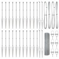 Оградa с колчета Сребрист 0.4 x 50 м Стомана