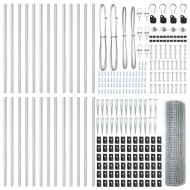 Оградa с колчета Сребрист 0.5 x 50 м Стомана