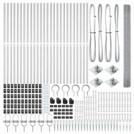 Оградa с колчета Сребрист 1.5 x 50 m Стомана