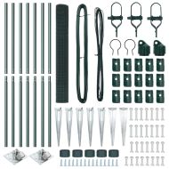 Оградa с колчета Зелен 1.4 x 10 m Стомана