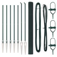 Оградa с колчета Зелен 1.5 x 10 m Стомана