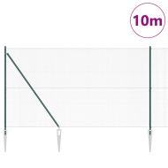 Оградa с колчета Зелен 1.5 x 10 m Стомана