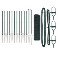 Оградa с колчета Зелен 0.4 x 25 м Стомана